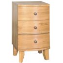 FurnitureToday Seville oak 3 drawer bedside