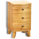FurnitureToday Seville pine 3 drawer bedside