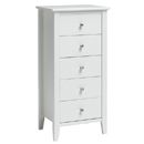 FurnitureToday Shaker Bay 5 Drawer Narrow Chest
