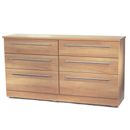 FurnitureToday Sherwood oak 6 drawer chest of drawers