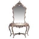 FurnitureToday Silver Console table with mirror