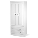 FurnitureToday Snowdon White 2 drawer wardrobe