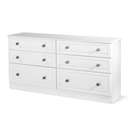 FurnitureToday Snowdon White 6 drawer midi chest of drawers