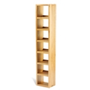 FurnitureToday Soho Solid Oak Slim 7 Shelf CD Unit