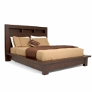 FurnitureToday Sterling Park Dark Wood Kingsize Platform Bed