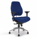 Synchronised full back fabric office task chair