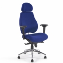 Synchronised High back fabric office task chair