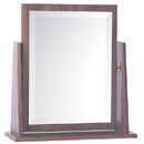 FurnitureToday Tara Walnut Single Mirror 