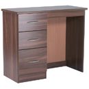 FurnitureToday Tara Walnut Vanity Three Drawer