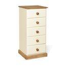 FurnitureToday Tarka Painted 5 Drawer Bedside