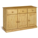 FurnitureToday Tarka Solid Pine 3 Drawer Sideboard