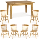 FurnitureToday Tarka Solid Pine Contemporary Spindle Dining
