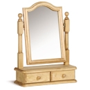 FurnitureToday Tarka Solid Pine Single Arch Top and Drawer Mirror