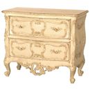 FurnitureToday Valbonne French painted 2 drawer carved chest