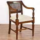 FurnitureToday Vanessa dark wood Cork Slatted Carver