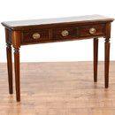 FurnitureToday Vanessa dark wood Three Drawer Hall Table