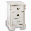 FurnitureToday Versailles white painted 3 drawer bedside