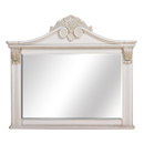 FurnitureToday Versailles white painted crested mirror