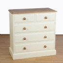 FurnitureToday Village Pine Painted 2 over 3 Chest
