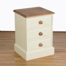 FurnitureToday Village Pine Painted 3 drawer Bedside