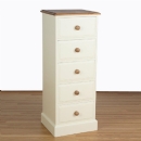 FurnitureToday Village Pine Painted 5 Drawer Jumper Chest