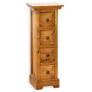 FurnitureToday Vintage pine 4 drawer CD tower