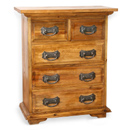 FurnitureToday Vintage pine 5 drawer chest of drawers