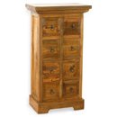 FurnitureToday Vintage pine 8 drawer CD unit