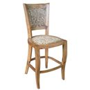 FurnitureToday Vintage pine rattan bar stool