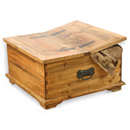 FurnitureToday Vintage pine square trunk coffee table
