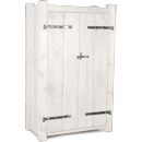 White Painted Junk Plank Double Wardrobe