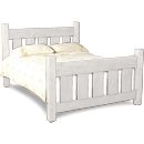 FurnitureToday White Painted Junk Plank Slatted Bed