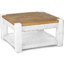 White Painted Junk Plank Square Coffee Table