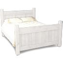 White Painted Plank Panel Bed