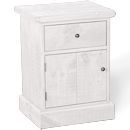 FurnitureToday White Painted Plank Pot Bedside