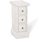 FurnitureToday White Painted Plank Skinny Bedside