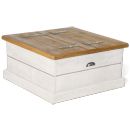 FurnitureToday White Painted Plank Square Tequila Chest