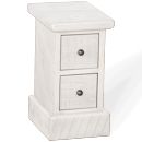 FurnitureToday White Painted Plank Stumpy Bedside