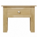 Winchester solid oak lamp table with push