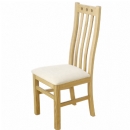 Winchester solid oak side chair with upholstered