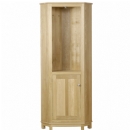 Winchester solid oak tall corner unit with door