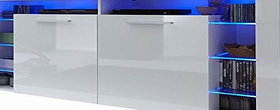 Furnline Score High Gloss Living Room Cabinet Sideboard, White
