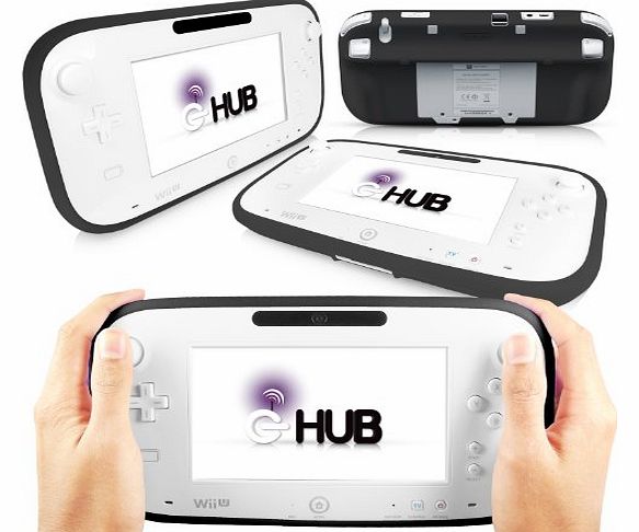G-HUB Soft Silicon Protective Case Cover Skin for Nintendo Wii U GamePad (Black)