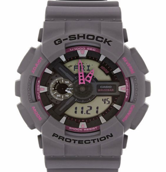 G-Shock Neon Sport Watch - Grey/pink