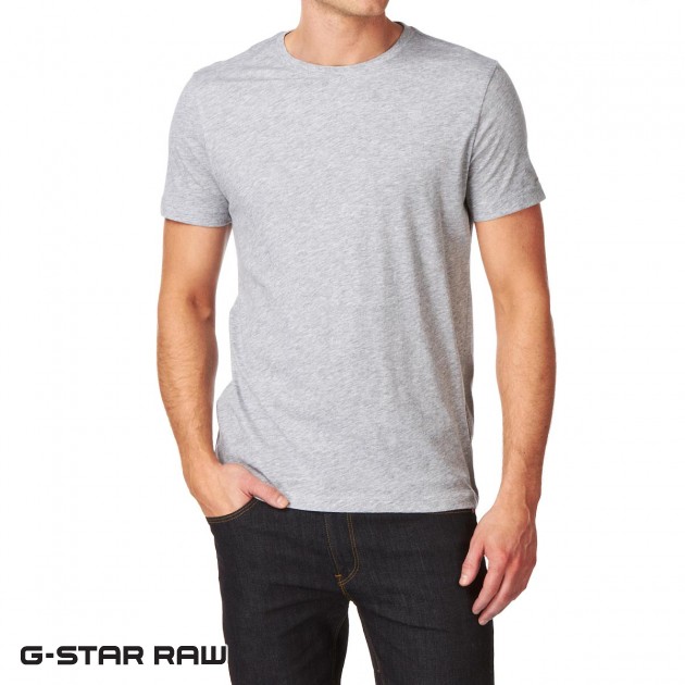 Mens G-Star Base HTR 2 Pack T-Shirt - Grey