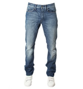 Mid Denim Straight Leg Jeans (3301 Classic)