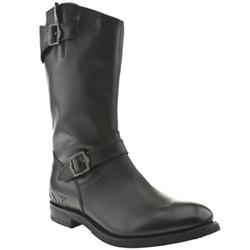 Male G-star Raw Chapter Rega Leather Upper Casual Boots in Black