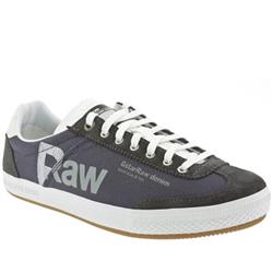 Male G-star Raw Road Blazon Fabric Upper Fashion Trainers in Navy
