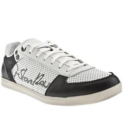 G-Star Raw Male G-star Raw Tactic Sandon Leather Upper Fashion Trainers in White and Black