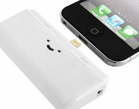 2800mah Power Iphone 6 6 PLUS 5/5S/5C Bank Mini Portable Pocket Size Battery Charger Compatible With iPhone 5/5S/5C iPod Touch 7TH GENERATION Nano7 - White